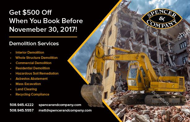 Spencer and Company Demolition Postcard