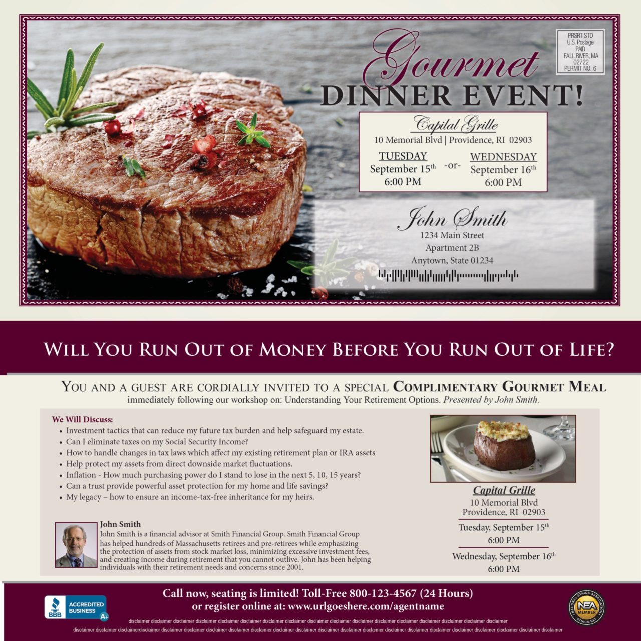 Plum Direct Marketing Seminar Mailer