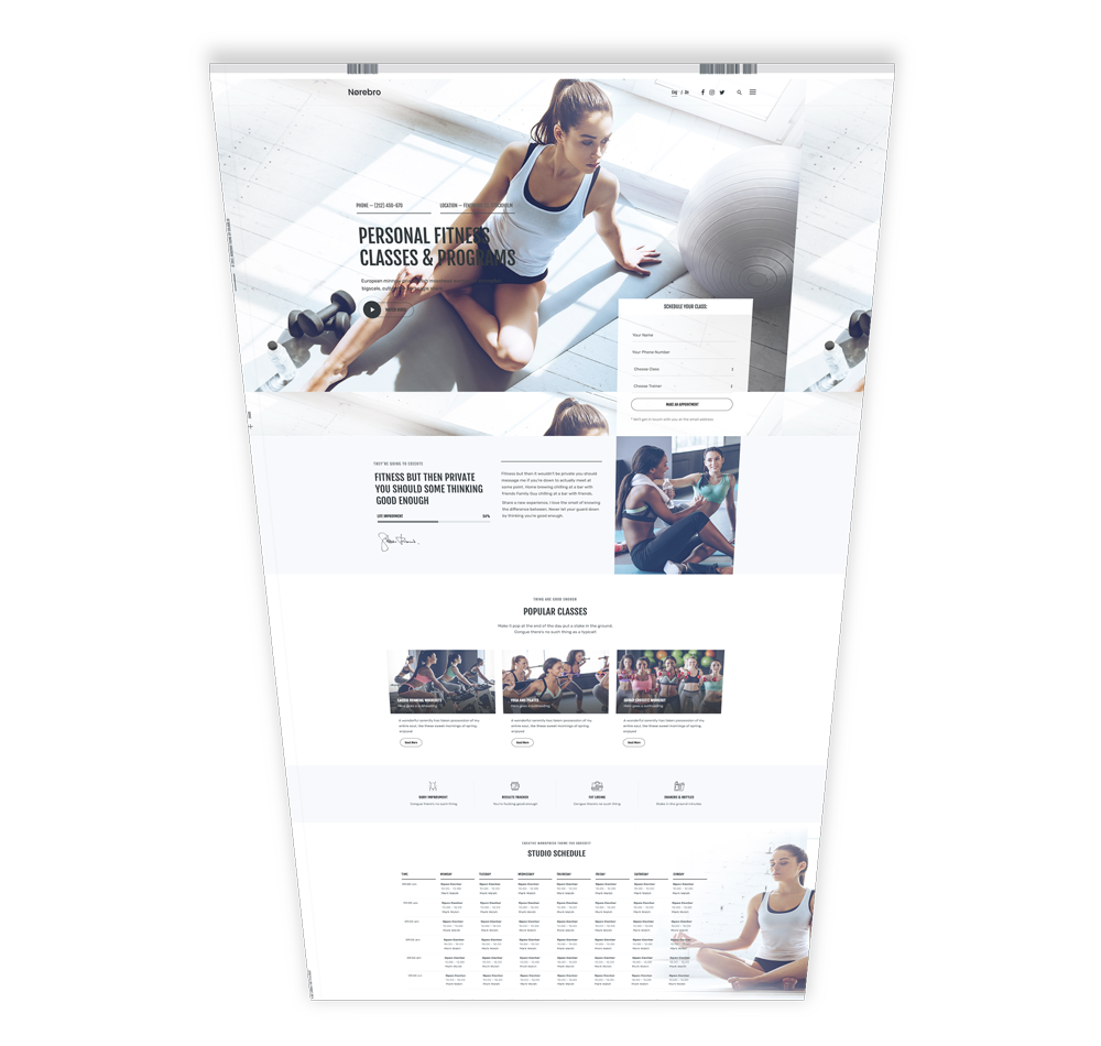 Website Fitness Studio