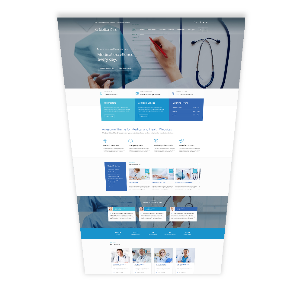 Pediatrician Clinic - Medical Website Layout