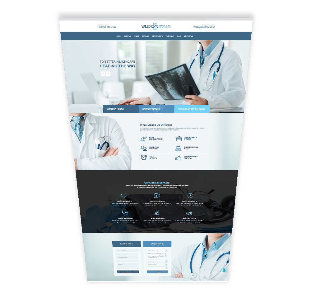 Medical Website Layout