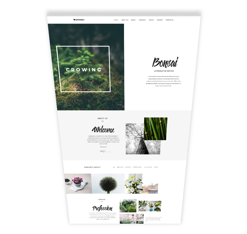 Landscaping Bonsai Mockup