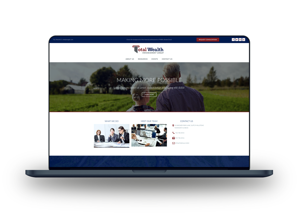 Financial Industry Website Mockup