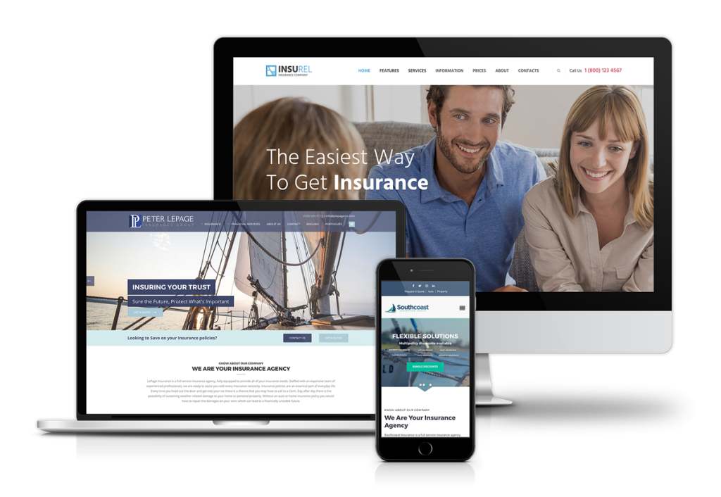 Insurance Responsive Website Mockups