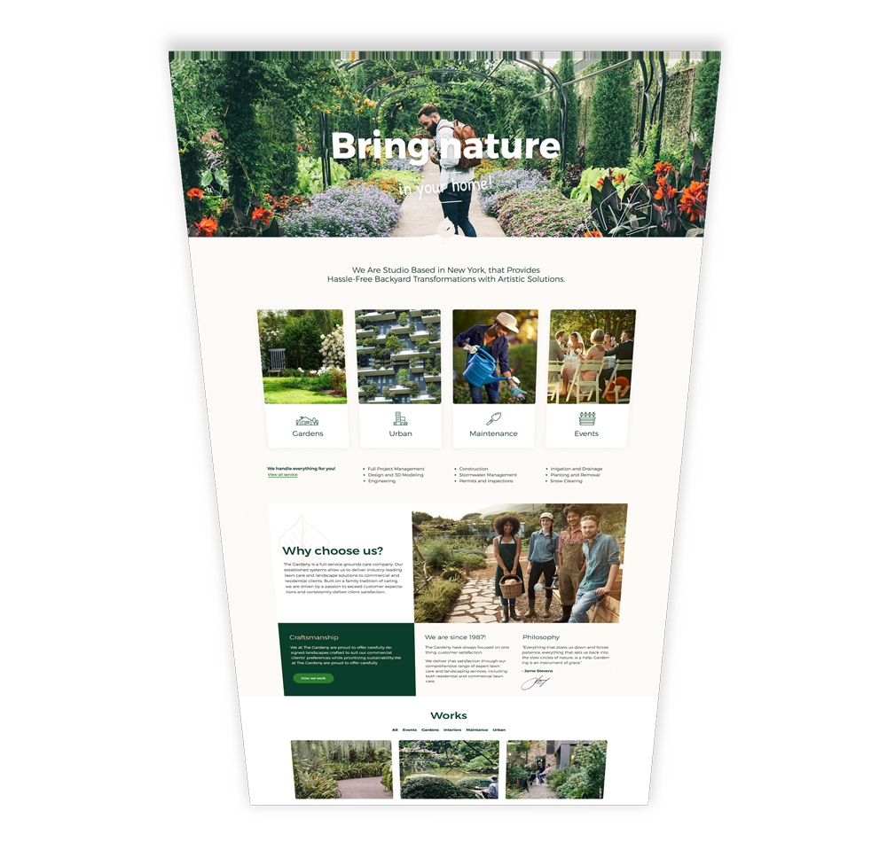 Landscape Website Mockup 2