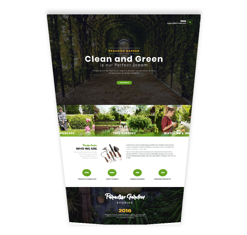 Landscape Website Mockup 4