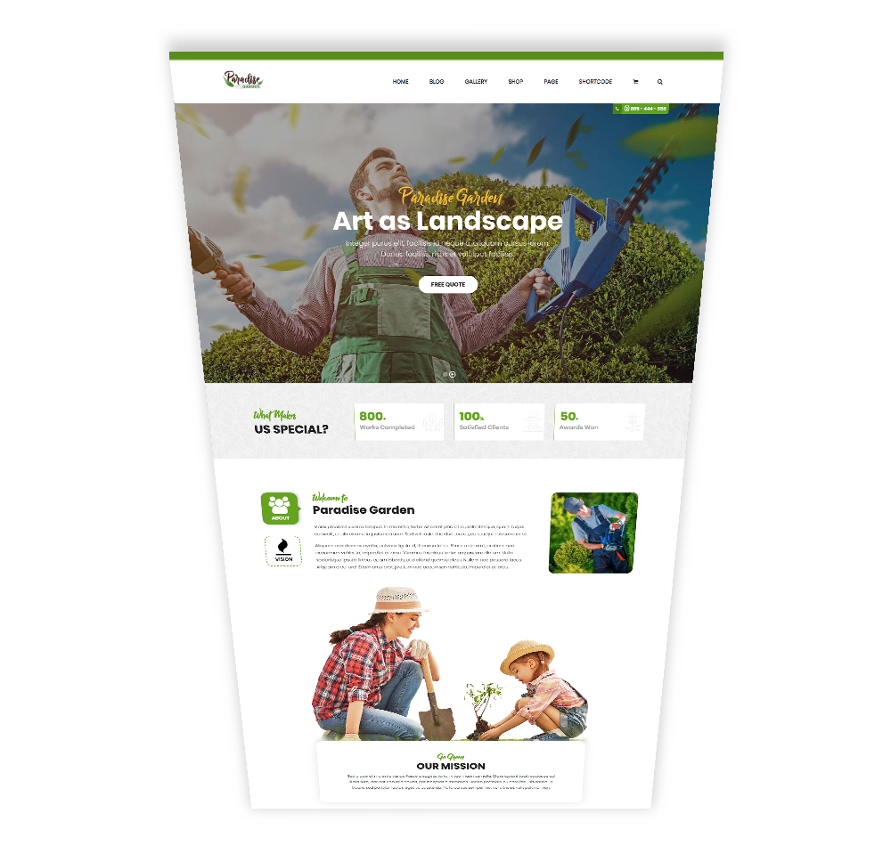 Landscape Website Mockup 3