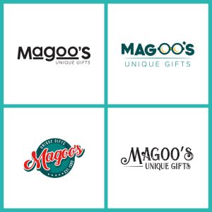 Magoo's Unique Gifts Logo Design choices