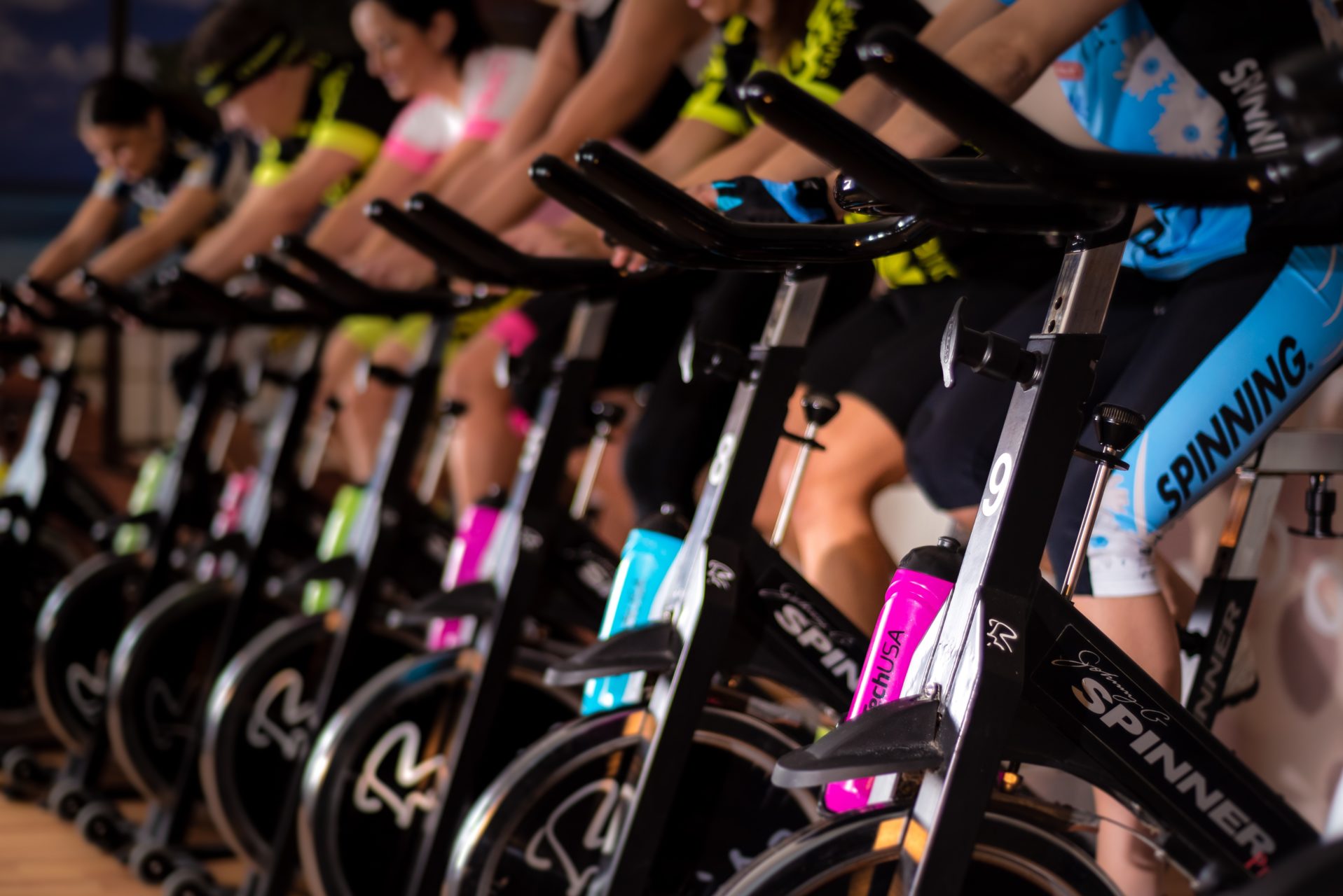 spin class photo - fitness website design