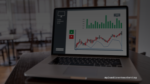 Marketer analyzing simplified customer data dashboard, focusing on key insights instead of tracking every user action