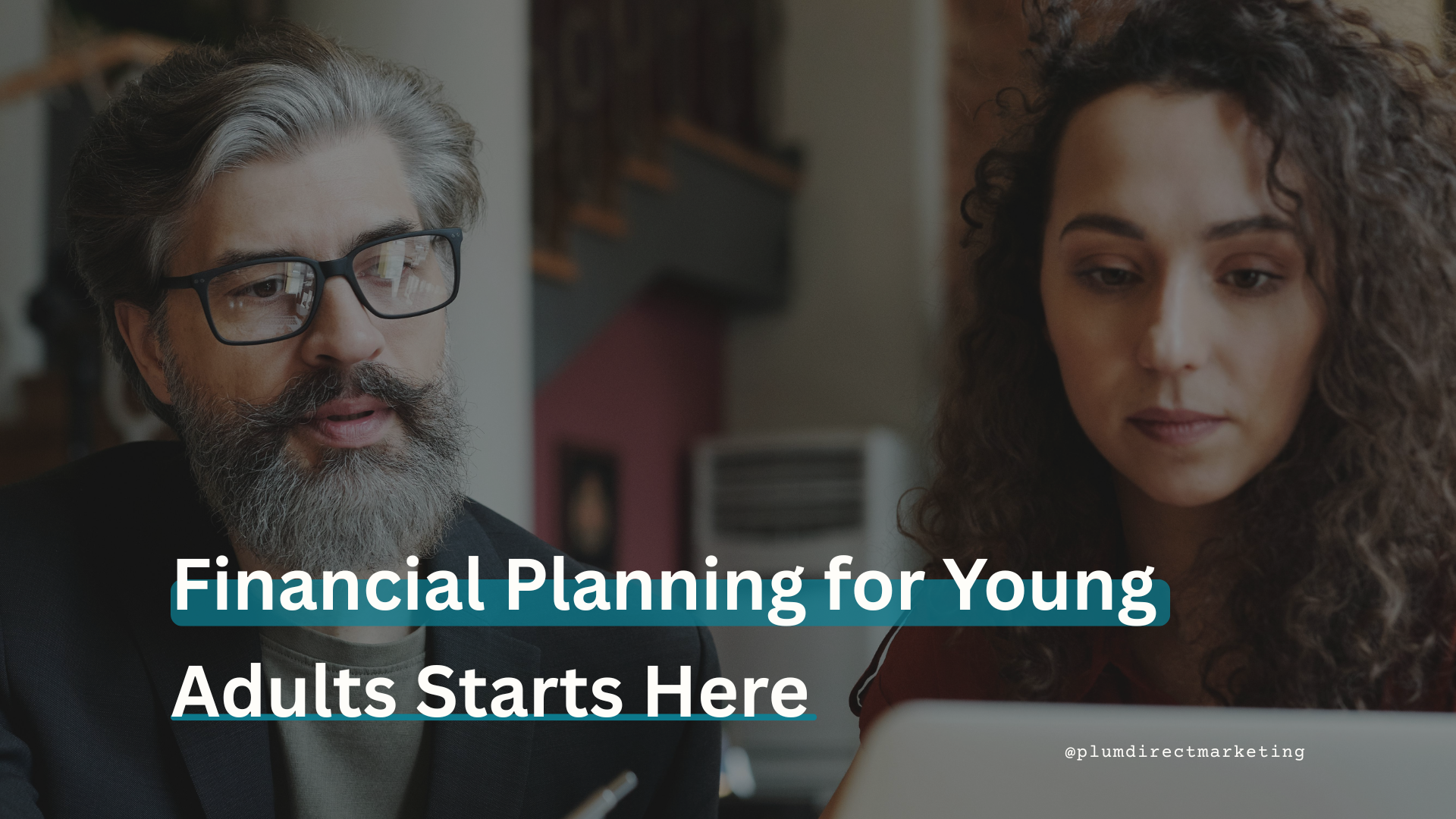 Financial planning for young adults depicted through a financial advisor guiding a young graduate in a one-on-one meeting.