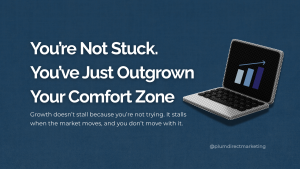 A focused professional looking toward the horizon, representing a business plateau and the shift toward inclusive marketing for growth.
